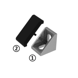 Set colțar pentru profiluri din aluminiu 20×20, canal 5 093W201N05S01