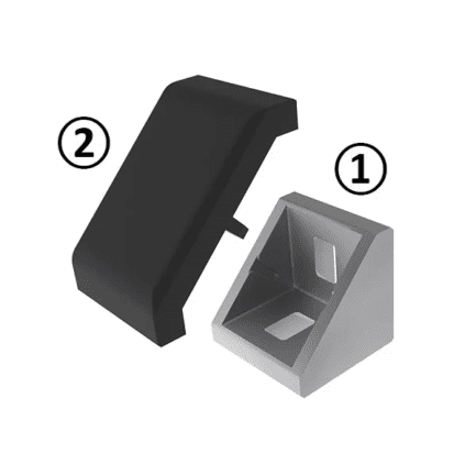 Element de colț pentru profile din aluminiu 30x30, canal 8 093W303N08 - imagine 2