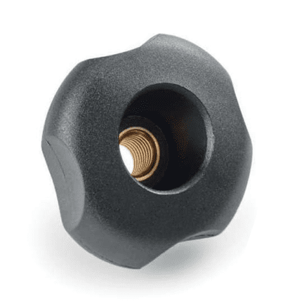 Buton cu lobi cu patru colțuri filetat G731-40 M08 - imagine 2