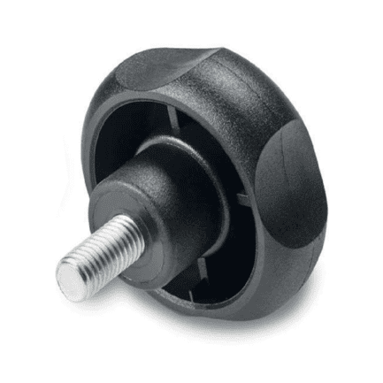 Buton cu lobi cu patru colțuri si șurub G732-80 M16x40