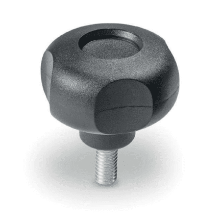 Buton cu lobi cu patru colțuri si șurub G732-80 M16x40 - imagine 2