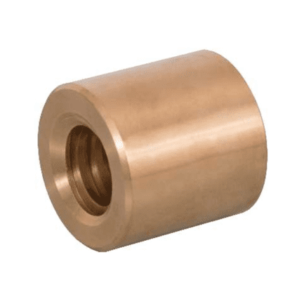 Piuliță trapezoidală HBD 12AL 12x3 mm, bronz, cilindrică