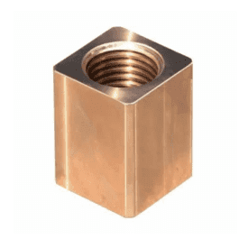 Piuliță trapezoidală QOB 12AL 12×3 mm, alamă, pătrată