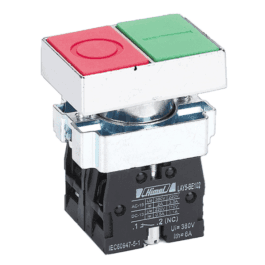 Buton dublu metalic 1NO+1NC, HLAY5BL8325